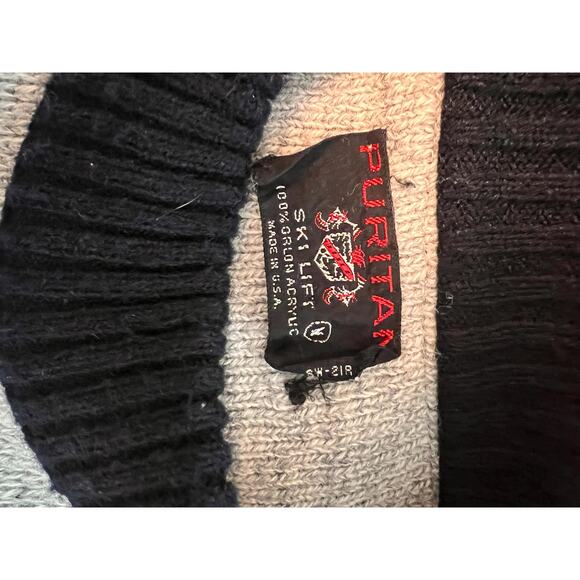 Puritan Ski Lift Mock Neck Vintage Sweater - Picture 7 of 7